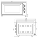 Four Électrique Ventilé FOCUS F45X 45L - Inox