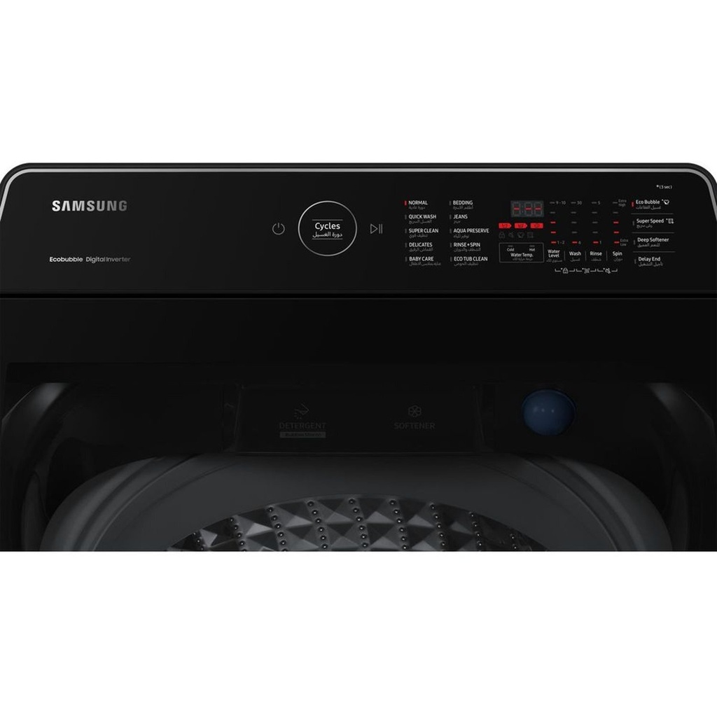 Machine à Laver  Samsung Top Ecobubble™ et Digital Inverter, 13 kg Noir