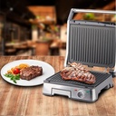 rille-viande Electrique TGD-2018D 2000W Gris TECHWOOD