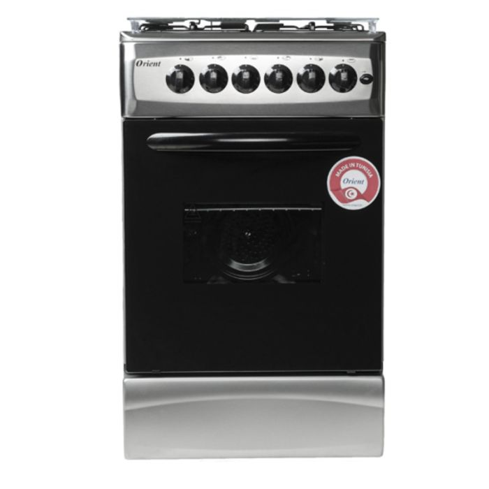 CUISINIÈRE A GAZ ORIENT AVEC TOURNE BROCHE OC-50-60SIT  4 FEUX  INOX