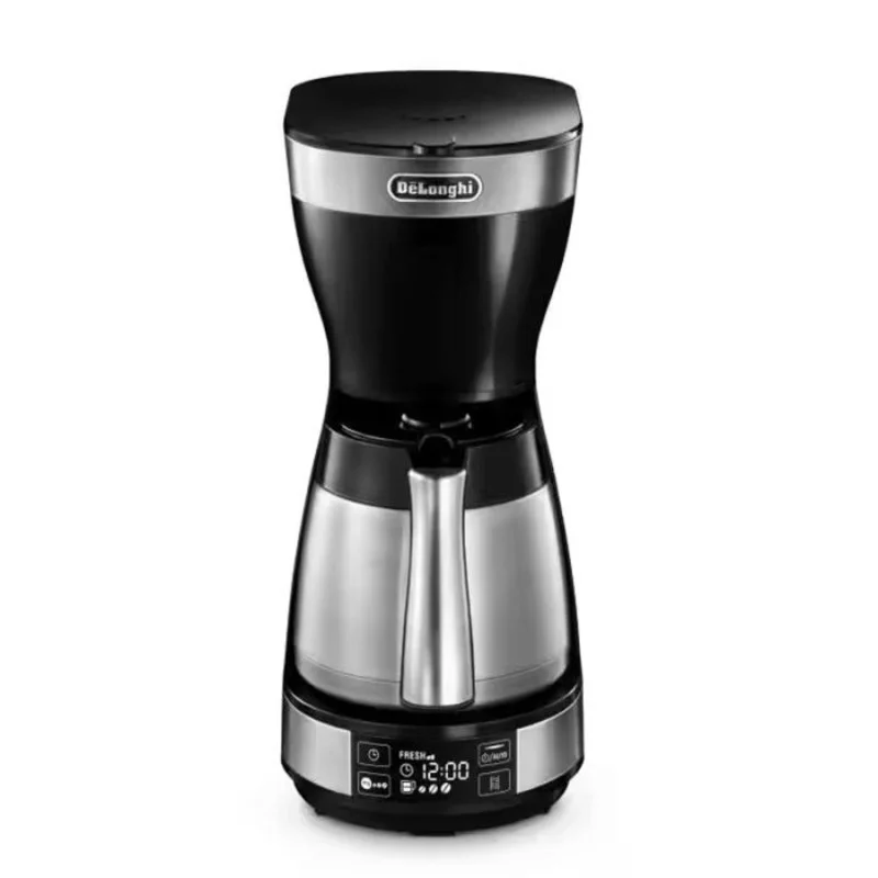 Cafetière à Filtre Delonghi – 1200W, 1.25L ( ICM16731 )-Noir Acier Inoxydable