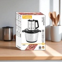 Hachoir Electrique En Inox Lexical LCH-1960 - 400 Watts - 3 Litres