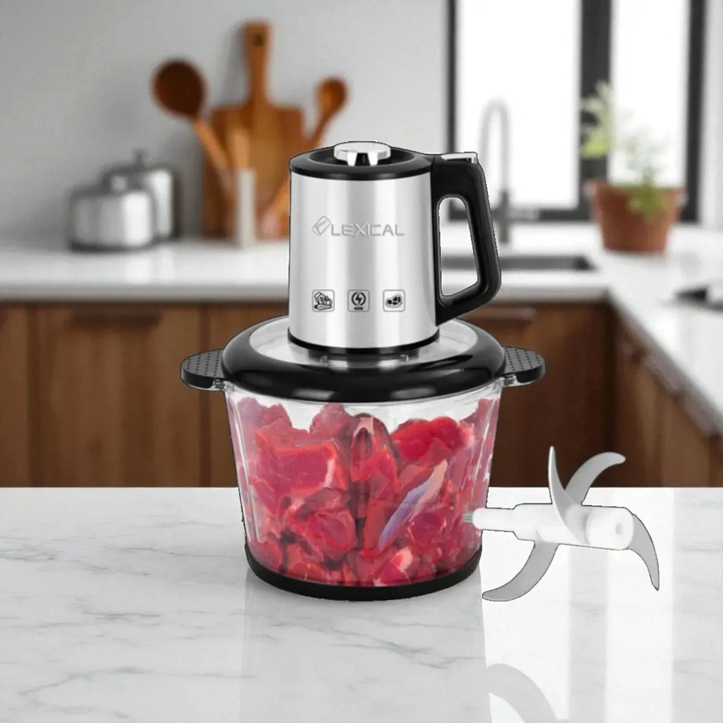 Hachoir Electrique En Verre Lexical LCH-1970 - 400 Watts - 3 Litres