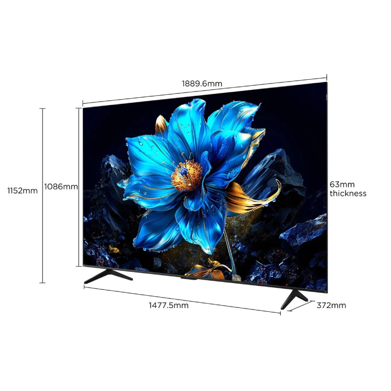 TV TCL P7K 85" 4K QLED UHD Smart TV Noir