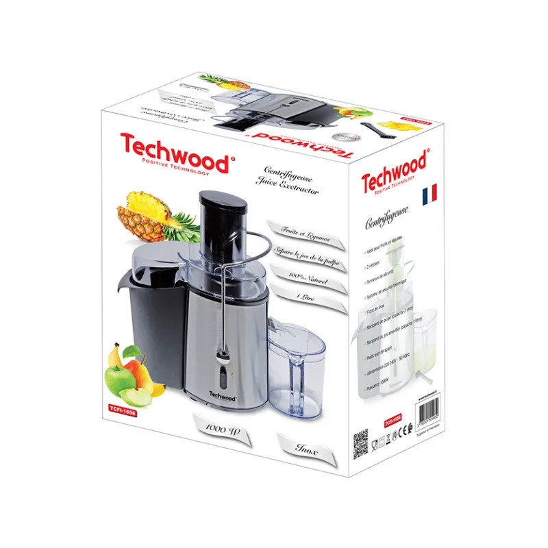 Centrifugeuse Techwood 1000W -Inox
