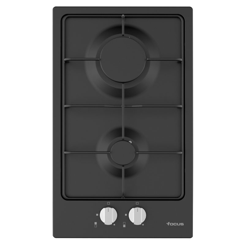 Plaque de Cuisson FOCUS 2 Feux à Gaz - Noir (F.813B)