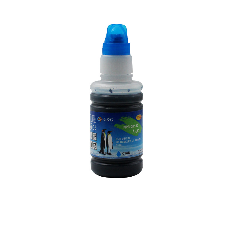 Bouteille d’encre G&G spécial HP adaptable 100ml Cyan NPR6GT52C-ADAPT