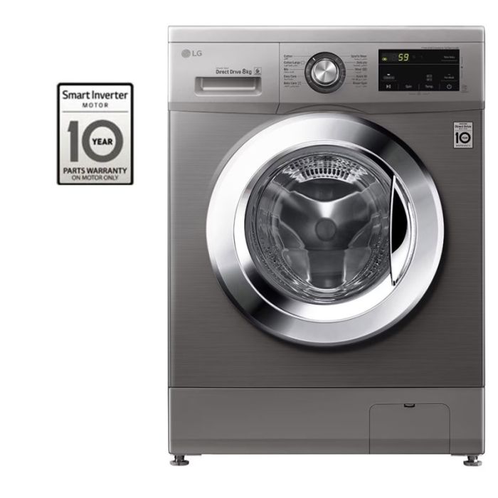 Lave Linge Frontal LG  Inverter  Direct Drive 8kg FH2J3TNG5P - Silver