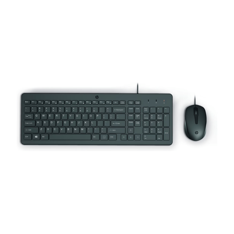 Ensemble Clavier Azerty Francais et Souris Filaires HP 150  Noir