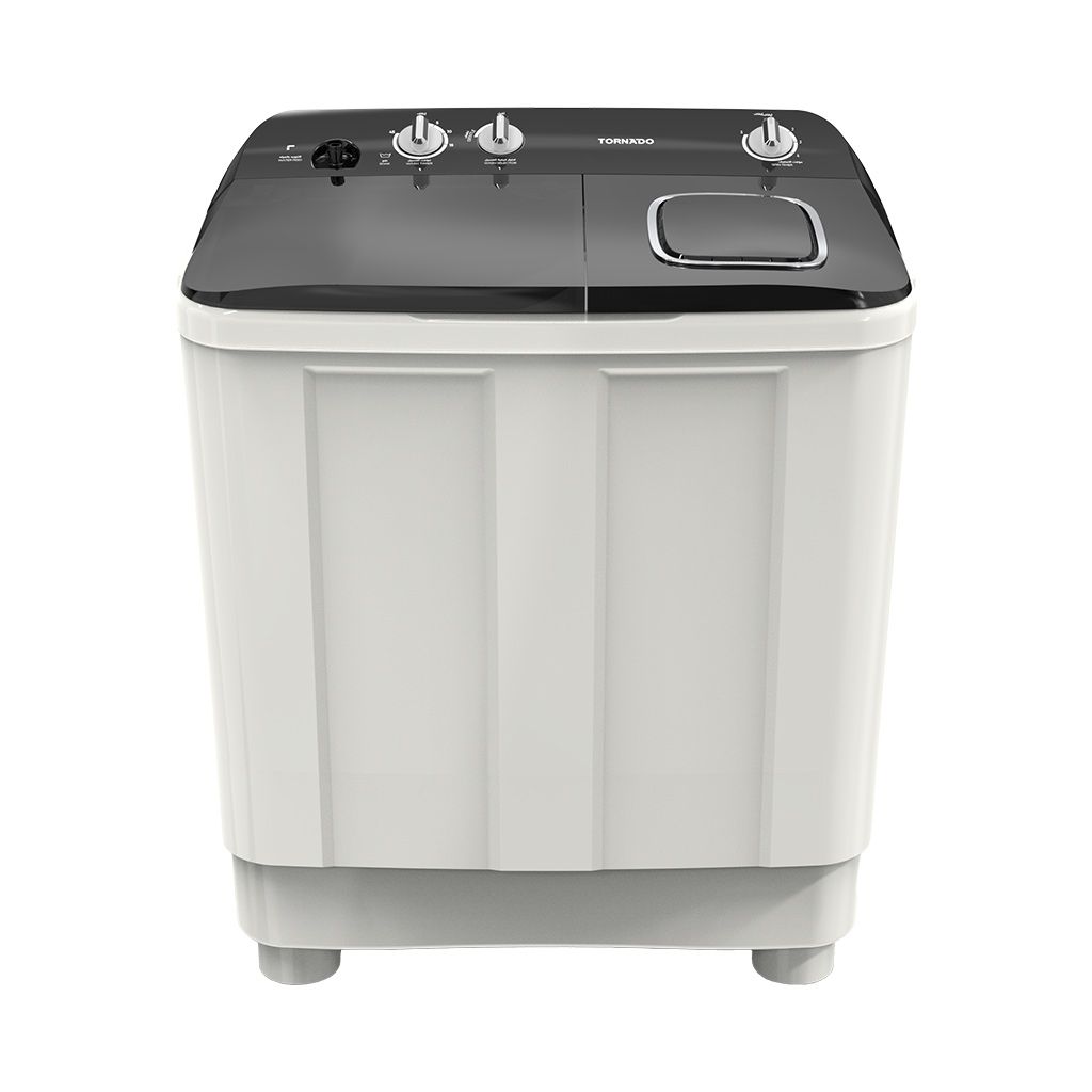 Lave-linge semi-automatique TORNADO 12 kg Blanc x Noir