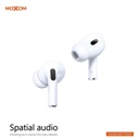 Ecouteur sans fil Hi-Fi Moxom MX-TW59 TWS, connecté au Bluetooth 5.3-Blanc
