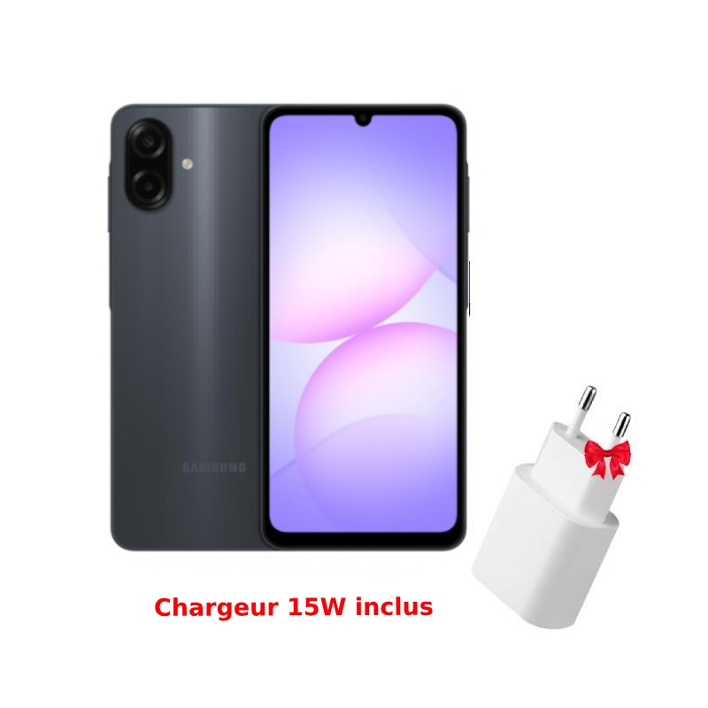 Smartphone SAMSUNG GALAXY A07 TA 4Go 128Go - Noir