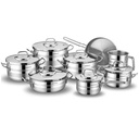Batterie de Cuisine Korkmaz Astron A2053 14 Pièces Inox