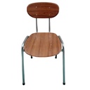 CHAISE CUISINE SPIM TECK MARRON FONCÉE