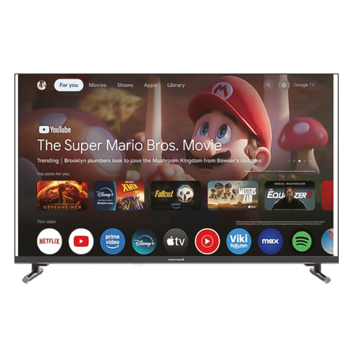 [MAX-Q50MG60] Téléviseur MAXWELL 50" MG60 QLed 4K Smart Google Tv avec Recepteur Integre - Noir