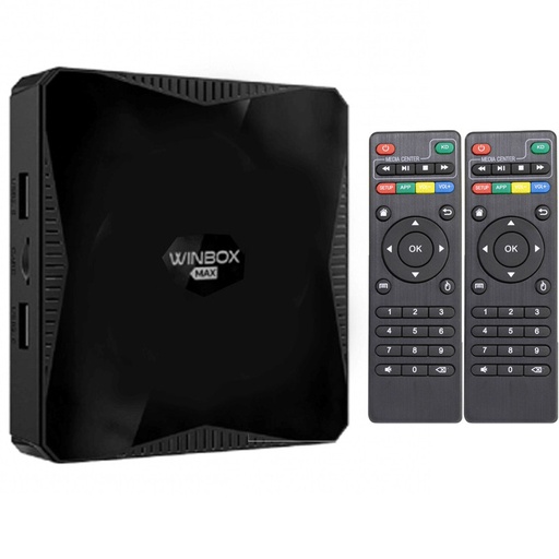 [WINBOXPRO-6K] Box Android TV Winbox 6K 2Go 16Go + 2 Commande Noir