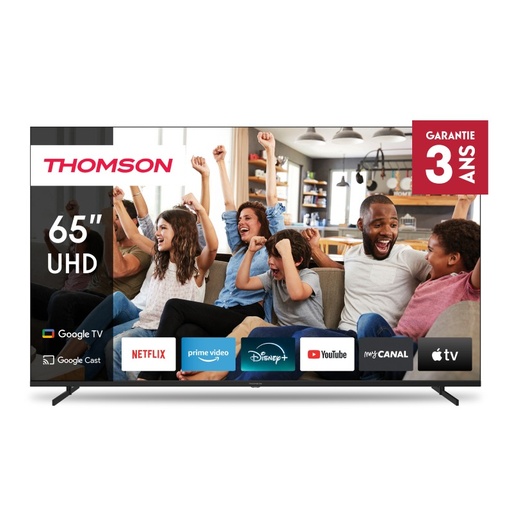 [65UG4S14] TV Thomson 65" 65UG4S14 4K UHD Side Feet Google Tv - Noir