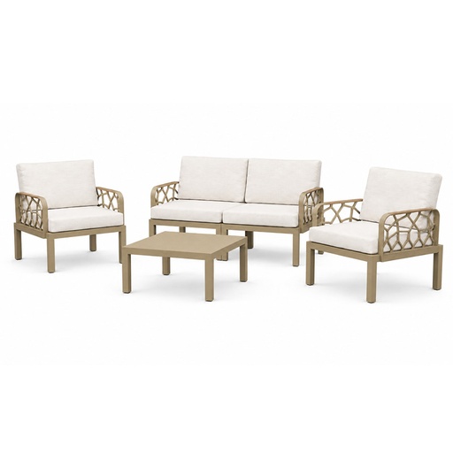 [POROFINO-4P] Salon De Jardin Sofpince Portofino 4 Places Taupe