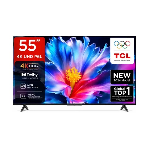 [55P6L] Téléviseur TCL  55" 4K UHD Smart Google TV-P6L